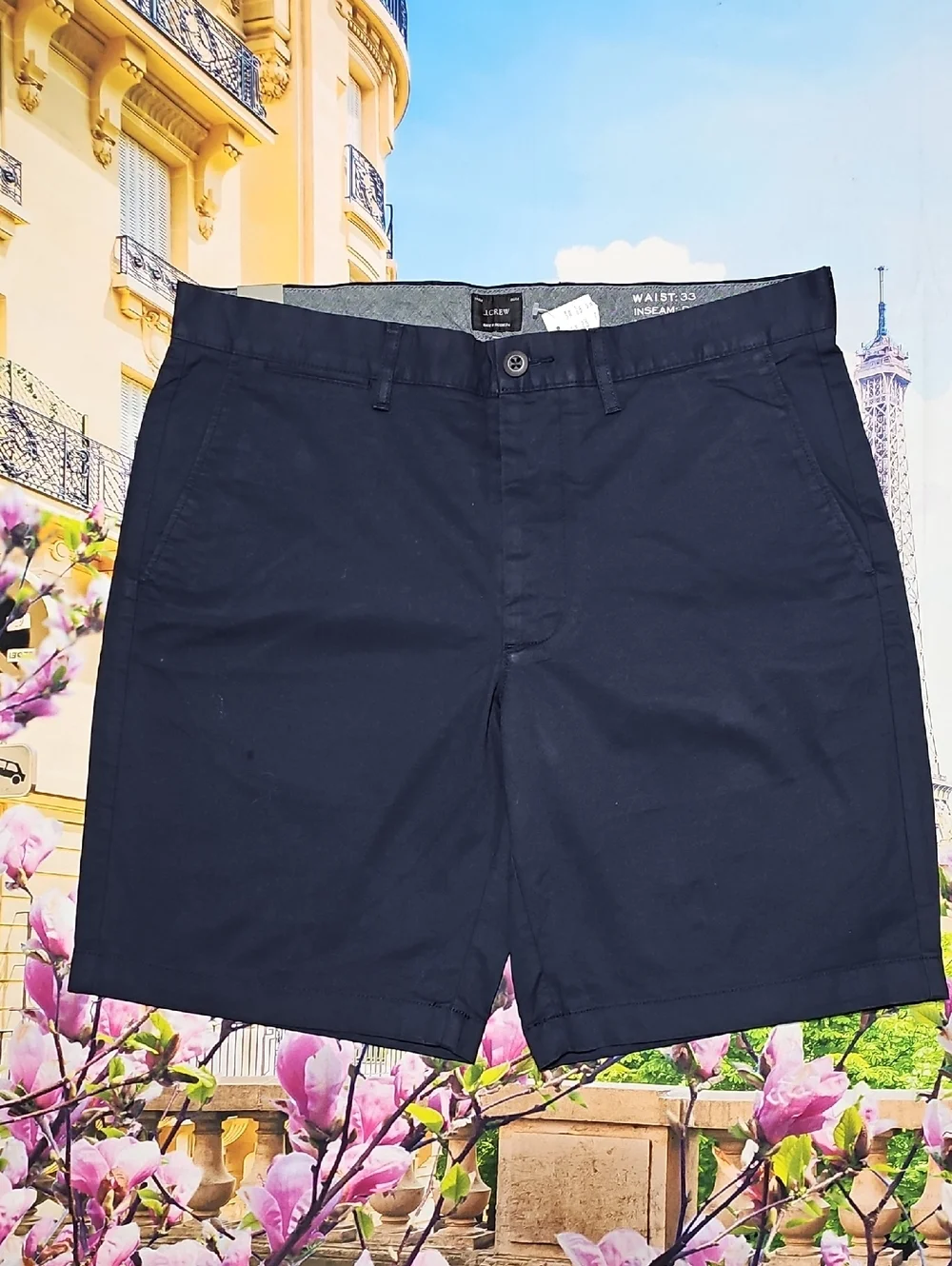 J.Crew Navy Chino Shorts Size 33 New